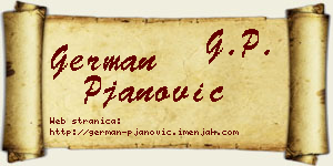 German Pjanović vizit kartica